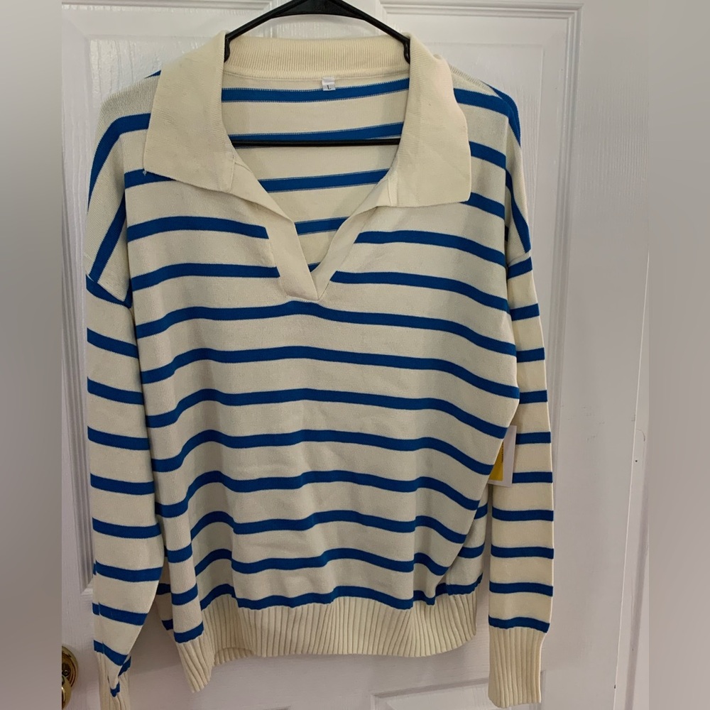 NWT striped long sleeve shirt. Size large